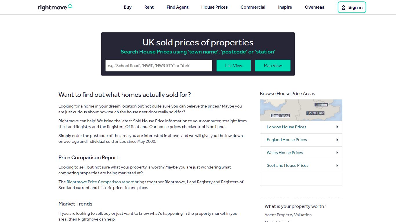 Sold House Prices - Check UK house prices paid on Rightmove